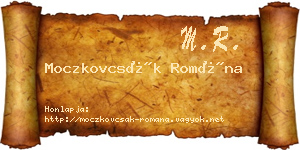 Moczkovcsák Romána névjegykártya